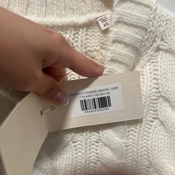 NWT DOEN Cartwright Cable Knit Cashmere Sweater - Picture 7 of 12